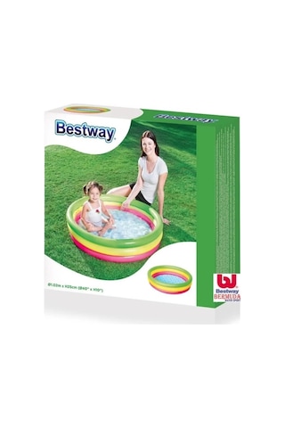 Bestway Havuz 3h Şişme Zemin 102x25 Cm Çok Renkli