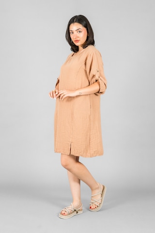 Asc Sun Midi Boy Elbise Camel