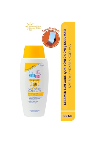 Baby SPF 50 UVA - UVB Filtresi E Vitamini Etkili Çok Yönlü Çocuk Güneş Koruyucu 100ml-Ayna Hediyeli