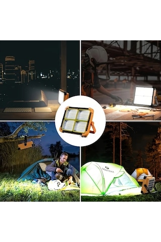 Xuweiwei Turuncu Güneş Işıkları 180 Derece Döndürme Uzun Pil Ömrü Kamp Taşınabilir Sel Feneri Ev Kullanımı