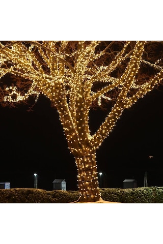 Fonksiyonlu Sarı 20 Metre Dekor Led - Çam Ağacı Süsü Yılbaşı Süsü
