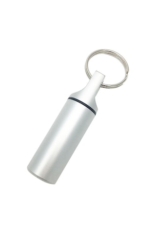 Alüminyum Çok İşlevli Açık Hava Tablet Kabı Kulak Tıkacı Kutusu Vitn Kapsül Hap Kutusu Anahtarlık Hap Saklama Kutusu Hap Şişesi Mat Gümüş,