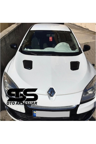 Renault Megan 3 Uyumlu Piano Black Kaput Üstü Havalandırma Izgarası