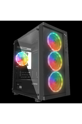 Rampage Vega V2 650w 80 Plus Bronze M-atx Temperli Camlı 4 12cm Rgb Fan Gaming Oyuncu Kasası Rampag