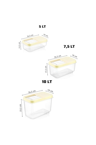 Multibox 9'lu Her Boy Bakliyat Un Mama Vs. Sürgülü Kapak Erzak Saklama Kabı 9lu Set