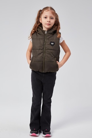 Benitto Kids Kapüşonlu Kız Çocuk Şişme Yelek 51307 Haki