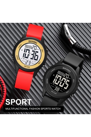 Xindoker Skmeı 1758 Spor Akıllı Saat - 100m Su Geçirmez, Kronometre, Alarm, Gösterge Işığı, Gün/ Tarih, Unisex, Lacivert Çok Renkli