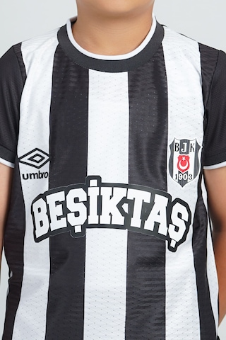 Gsstore Beşiktaş Umbro Lisanslı Çubuklu Çocuk Forma Siyah - Beyaz