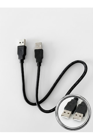 Usb Kablo 24awg 2.0 Type-a Uçlu Erkek Konnektör Data Ve Güç Kablosu 50 Cm Multimedya Kamera Modem Vs İçin Uygun