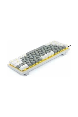 Z-11 Rgb Red Switch İngilizce Q Full Anti Ghosting Mekanik Oyuncu Klavyesi Beyaz-gri-turuncu Tuşlar