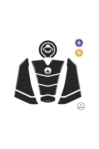 Yamaha Mt-25 2020-2024 İle Uyumlu Kaydırmaz 6d Karbon 12 Parça Tank Pad Seti Gc66 KARBON