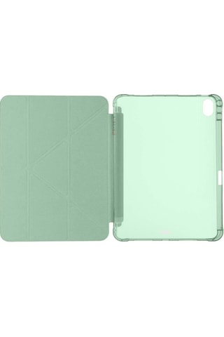 Apple İpad Air 10.9'' 2022/2020 Uyumlu Üçgen Katlanabilir Kalem Şarj Bölmeli Standlı Kılıf Kapaklı Kılıf