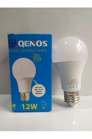 Qenos 12w Radar Sensörlü Led Ampul Beyaz