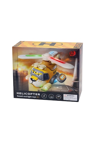 Kutulu Işıklı Pilli Helikopter Çarp Dön Özellikli Dönen Kaliteli Helikopter 8811-24