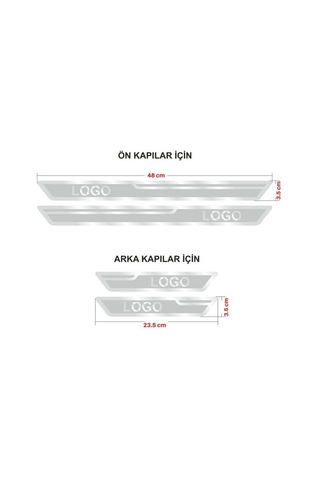 İndividual Kapı Eşik Çıtası Alüminyum 4 Lü Set