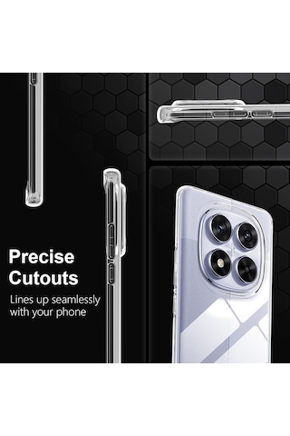 Xiaomi Redmi Note 14 Pro Kılıf Kamera Korumalı Şeffaf Silikon