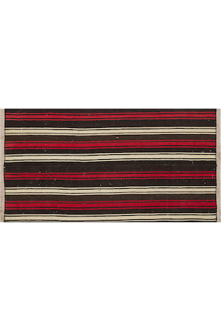 Kırmızı Beyaz Rengi El Dokuma Koyunlu Yün Kilim