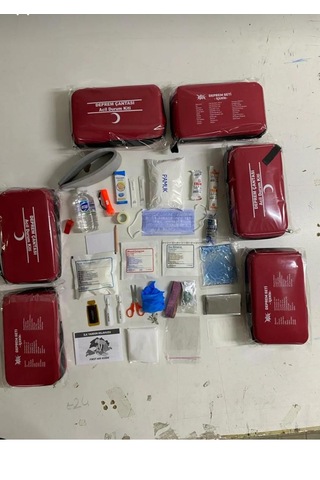 Ce Belgeli Eva Deprem Çantası Kırmızı