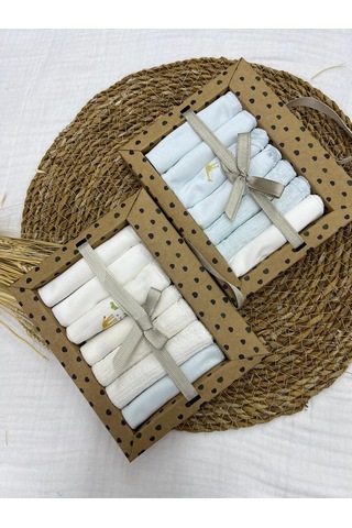 Desenli Penye Bebek Ağız Mendili 7'li 2 Paket 2025 Mö060