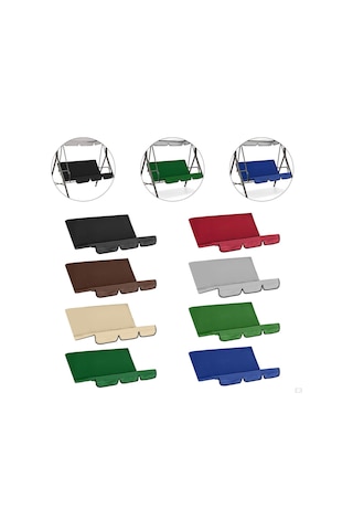 Veranda Salıncak Minder Örtüsü Dayanıklı Koltuk Değiştirme Kapakları Koyu Yeşil 150 x 50 x 10 CM Koyu Yeşil