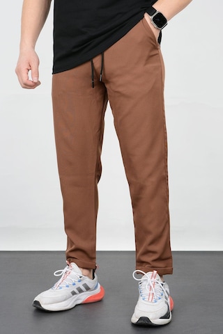Edwoxmen Erkek Slim Fit Beli Lastikli Double Paça Jogger Pantolon Kahverengi Edw073-kahverengi Kahverengi