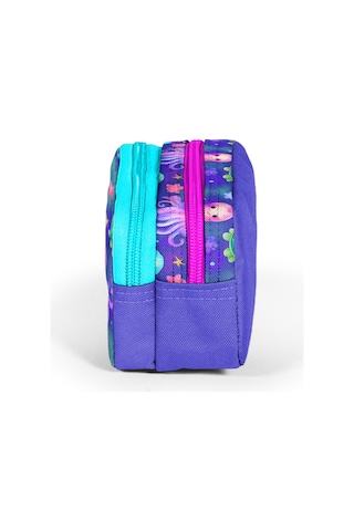 Coral High Kids Lavanta Turkuaz Deniz Temalı İki Bölmeli Kalem Çantası 12096 Lavanta
