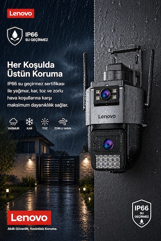 2 Kameralı 10mp Wifili Ultra Renkli Gece Görüşlü Hareket Takipli Güvenlik Kamerası