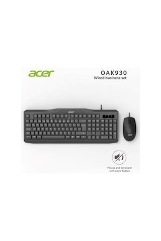 Acer OAK-930 Kablolu Q Klavye Optik Mouse Set