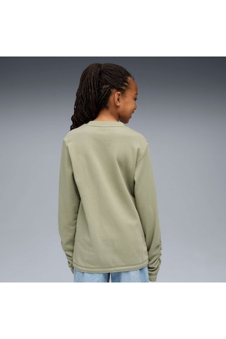 Puma Bowtıque Genç Bisiklet Yaka Sweatshırt 632219 82 Yeşil