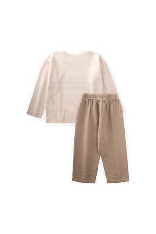 Cigit Brave Çizgili Mevsimlik Erkek Çocuk Takım - Ekru