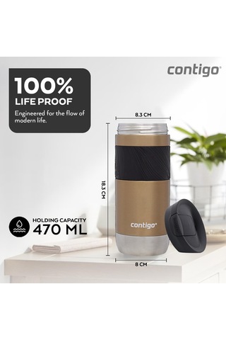 Contıgo Byron Pro Snapseal Termos Bardak 470ml Karamel Sku: Smg8690010003805 Açık