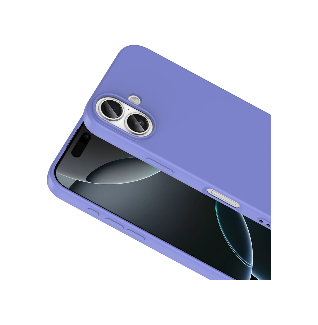 Apple Uyumlu iPhone 17 Kılıf Lansman İçi Kadife Kamera Korumalı Mara Silikon Kılıf-lila Lila