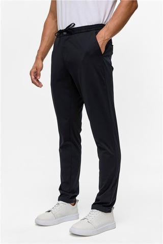 Lacivert Slim Armürlü Jogger Pantolon Lacivert