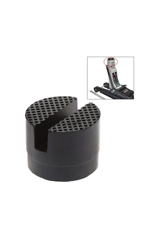 Sones Zemin Oluklu Araba Lastik Kaldırma Yastığı Çerçeve Koruyucu Adaptör Kriko Disk Pedi Aracı Siyah