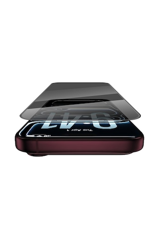 Apple iPhone Uyumlu 18 Pro Max Wiwu Gt-034 Glass Ultra Privacy 3d Hayalet Ekran Koruyucu Cam Uygulama Aparatlı