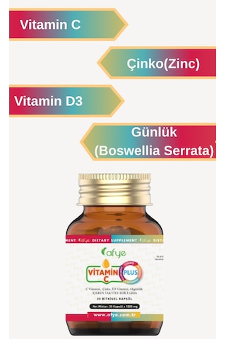 Afye Vitamin C Plus 30 Kapsül
