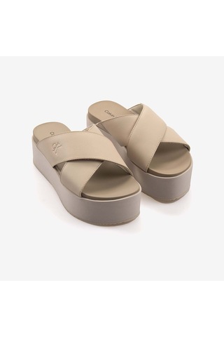 Calvin Klein Kadın Spor & Sneaker Ayakkabı Yw0yw01349 Bej