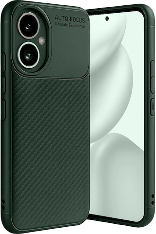 Honor 400 Kılıf Auto Focus Karbon Kapak - Koyu Yeşil