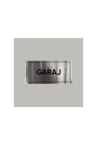 Aluminyum Kapı İsimliği Garaj Yazılı Arkası Yapışkanlı 10x20 Cm