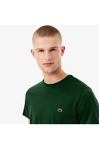 Erkek Regular Fit Bisiklet Yaka T-shirt Lacoste Yeşil