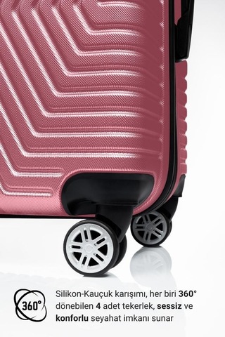 G&d Polo Suitcase Abs Gül Kurusu Kabin Boy Valiz 600.08-k Gülkurusu