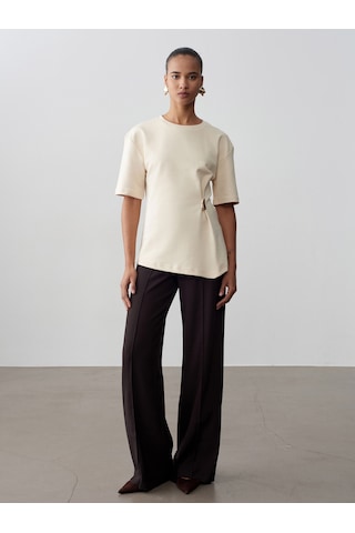 Dilvin 32445 Aksesuar Detaylı Basic T-shirt-taş Taş