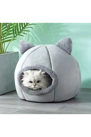 Tineke Bal Kabağı Tasarımlı Kedi Evi Yatağı Uyku Minderi Small