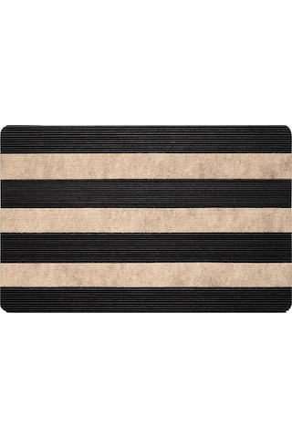 Ps033a Bej Kaymaz Taban Nem Alıcı Toz Alıcı Kapı Önü Paspası Uv Dayanıklı 45x70 Cm