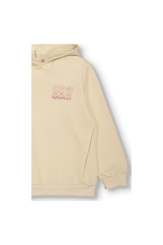 Kız Çocuk Orta Kalınlıkta Basic Sweatshirt Ekru