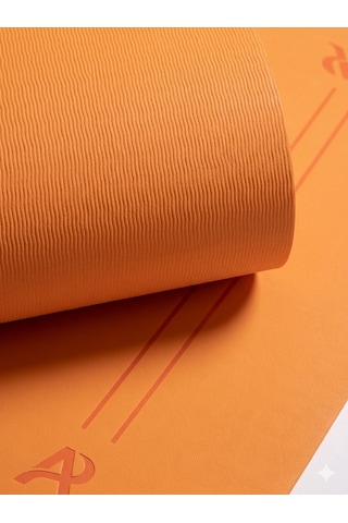 Yoga Mat 5mm Tpe Çift Çizgi Tasarım Turuncu Rebuwo