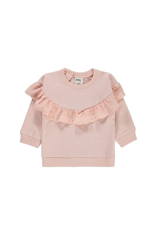 Civil Baby Kız Bebek Sweatshirt 6-18 Ay Açık Pudra 19330f736k31-1 Pudra