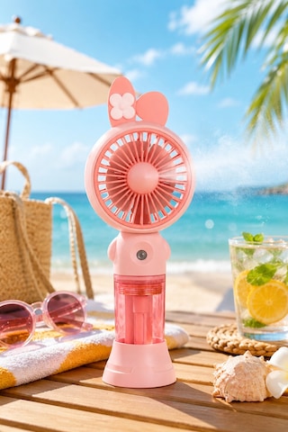 Glr K03 Taşınabilir Sulu El Fanı, Mini Buharlı Vantilatör, Type-c Şarjlı Seyahat Fanı