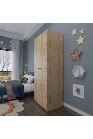 Ed Pet Dizayn 2 Kapaklı Elbise Dolabı Atlantik Çam 80 Cm Genişlik