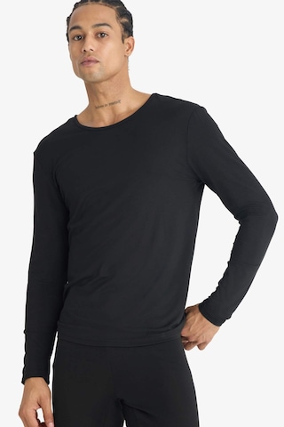 Defacto Slim Fit Dar Kesim Bisiklet Yaka Uzun Kollu Üst G2561ax25wnbk27 Siyah-bk27